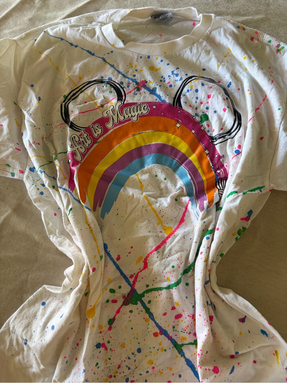 Art Is Magic Rainbow Paint-Splatter Tee